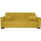 Sofá Cama 3 Lugares Suede Ipanema Amarelo