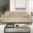 Sofá Cama 3 Lugares Suede Ipanema Bege