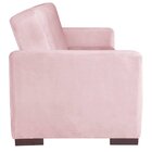 Sofá Cama 3 Lugares Suede Ipanema Rosa Bebê