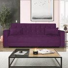 Sofá Cama 3 Lugares Suede Ipanema Roxo