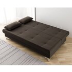 Sofá Cama 3 Lugares Suede Niágara Konfort Móveis Marrom