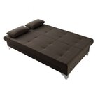 Sofá Cama 3 Lugares Suede Niágara Konfort Móveis Marrom