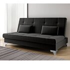 Sofá Cama 3 Lugares Suede Niágara Konfort Móveis Preto