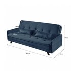 Sofá Cama 3 Lugares Tokio  Azul