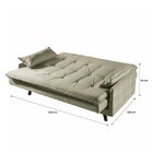 Sofá Cama 3 Lugares Tokio  Bege