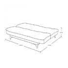 Sofá Cama 3 Lugares Veludo Liso Versátil  Terracota