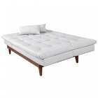 Sofá Cama 3 Lugares Versátil Madero  Branco