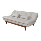 Sofá Cama 3 Lugares Versátil Madero  Gelo/branco