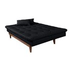 Sofá Cama 3 Lugares Versátil Madero  Preto