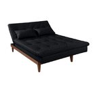 Sofá Cama 3 Lugares Versátil Madero  Preto
