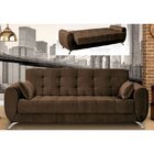 Sofá Cama 4 Lugares Maiza 239cm Marrom Escuro - Matrix