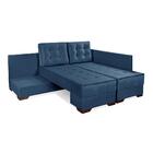 Sofá Cama 5 Lugares Reclinável 3 Em 1 Multifuncional Modular