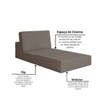 Sofá Cama À Vácuo 1 Lugar Linha Modular Flip Magic Bege