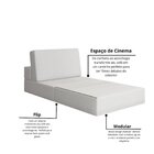 Sofá Cama À Vácuo 1 Lugar Linha Modular Flip Magic Branco