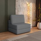 Sofá Cama À Vácuo 1 Lugar Linha Modular Flip Magic Cinza