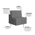 Sofá Cama À Vácuo 1 Lugar Linha Modular Flip Magic Cinza