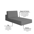 Sofá Cama À Vácuo 1 Lugar Linha Modular Flip Magic Cinza