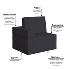 Sofá Cama À Vácuo 1 Lugar Linha Modular Flip Magic Preto