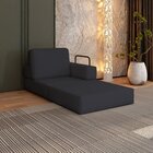 Sofá Cama À Vácuo 1 Lugar Linha Modular Flip Magic Preto