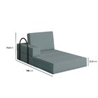 Sofá Cama À Vácuo 2 Lugares Linha Modular Flip Magic Azul