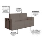 Sofá Cama À Vácuo 2 Lugares Linha Modular Flip Magic Bege