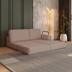 Sofá Cama À Vácuo 2 Lugares Linha Modular Flip Magic Bege