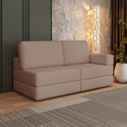 Sofá Cama À Vácuo 2 Lugares Linha Modular Flip Magic Bege