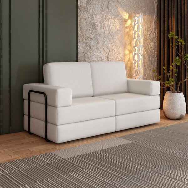 Sofá Cama À Vácuo 2 Lugares Linha Modular Flip Magic Branco