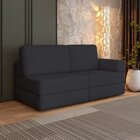 Sofá Cama À Vácuo 2 Lugares Linha Modular Flip Magic Preto