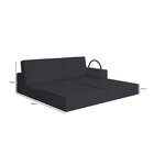 Sofá Cama À Vácuo 2 Lugares Linha Modular Flip Magic Preto