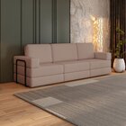 Sofá Cama À Vácuo 3 Lugares Linha Modular Flip Magic Bege