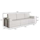 Sofá Cama À Vácuo 3 Lugares Linha Modular Flip Magic Branco