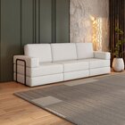 Sofá Cama À Vácuo 3 Lugares Linha Modular Flip Magic Branco