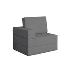 Sofá Cama À Vácuo 3 Lugares Linha Modular Flip Magic Cinza