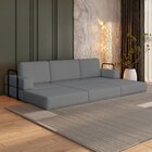 Sofá Cama À Vácuo 3 Lugares Linha Modular Flip Magic Cinza