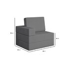 Sofá Cama À Vácuo 3 Lugares Linha Modular Flip Magic Cinza