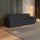 Sofá Cama À Vácuo 3 Lugares Linha Modular Flip Magic Preto