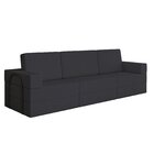Sofá Cama À Vácuo 3 Lugares Linha Modular Flip Magic Preto