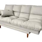 Sofá Cama Andorra Com Banqueta Corano Gelo 3 Posições Pés Mad