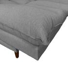 Sofá Cama Andorra Linho Grafite 3 Posições Pés Madeira Império