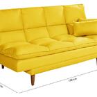 Sofá Cama Andorra Suede Amarelo