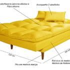 Sofá Cama Andorra Suede Amarelo