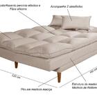 Sofá Cama Andorra Suede Areia
