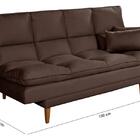 Sofá Cama Andorra Suede Marrom