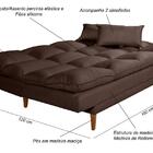 Sofá Cama Andorra Suede Marrom