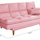 Sofá Cama Andorra Suede Rosa
