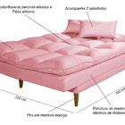 Sofá Cama Andorra Suede Rosa