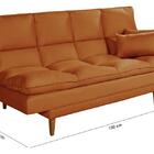 Sofá Cama Andorra Suede Terracota