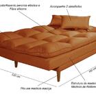Sofá Cama Andorra Suede Terracota