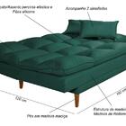 Sofá Cama Andorra Suede Verde